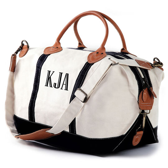 Personalized Black Trimmed Weekender